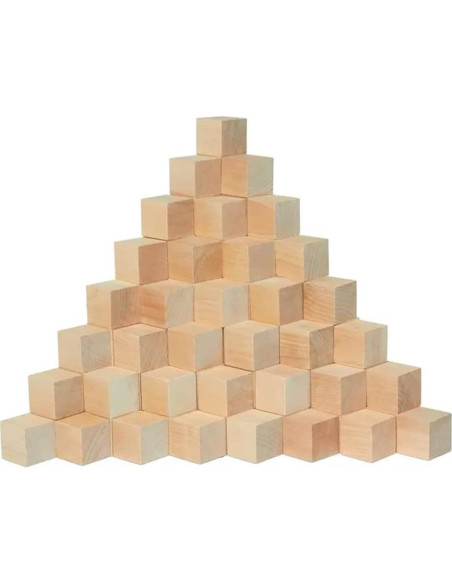 Bloques de Madera SIWUCHYE 1.27 cm para Manualidades - 180 Piezas Bloques de Madera SIWUCHYE 1.27 cm para Manualidades - 180 Piezas