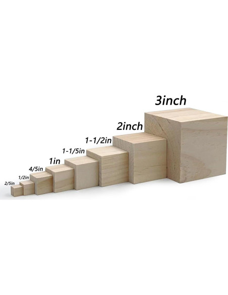 Bloques de Madera SIWUCHYE 1.27 cm para Manualidades - 180 Piezas Bloques de Madera SIWUCHYE 1.27 cm para Manualidades - 180 Piezas