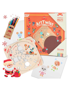 Kit de Dibujo ArtTwist Kipod - Plantillas de Madera y Lápices