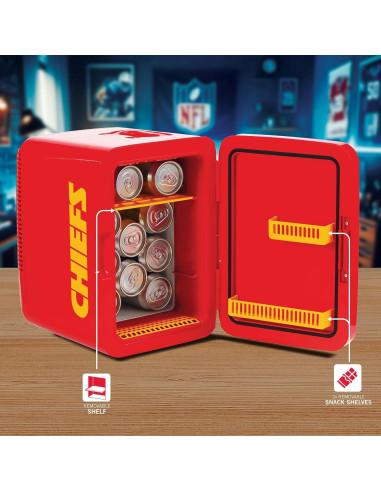 Mini Nevera Ukonic NFL Kansas City Chiefs 10L - Enfriador Portátil