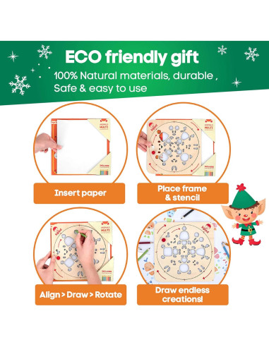 Kit de Dibujo ArtTwist Kipod - Plantillas de Madera y Lápices