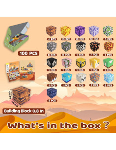 Bloques Magnéticos de Construcción SSAWER 100 Piezas 2.03 cm 2