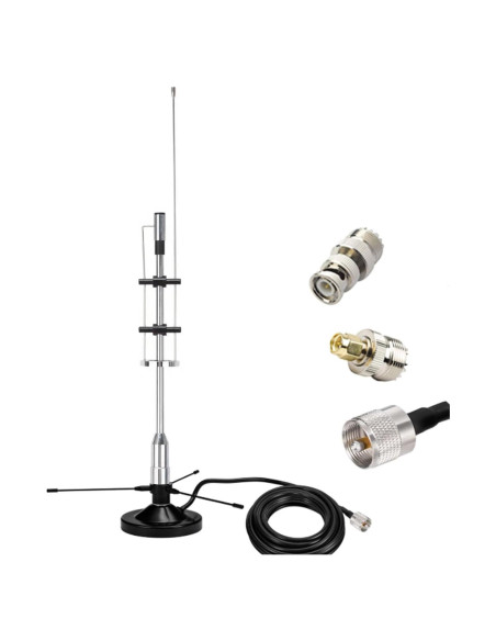 Antena GMRS 2m 70cm SIGNALPLUS con Base Magnética 5m Cable Antena GMRS 2m 70cm SIGNALPLUS con Base Magnética 5m Cable