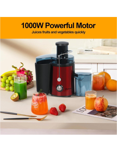 Extractor de Jugo Centrífugo Panana 1000W Acero Inoxidable 1.5L