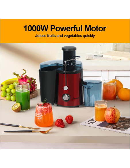 Extractor de Jugo Centrífugo Panana 1000W Acero Inoxidable 1.5L