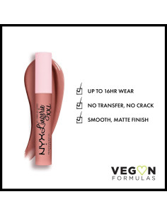 Labial Líquido Mate NYX Lip Lingerie XXL 3.85 ml - Desnudado 2