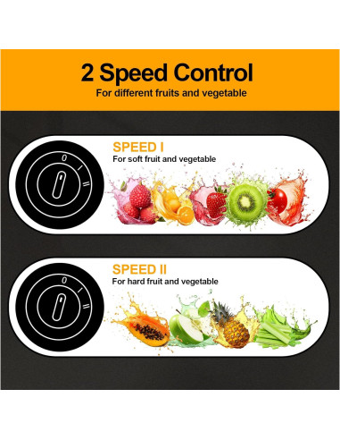 Extractor de Jugo Centrífugo Panana 1000W Acero Inoxidable 1.5L