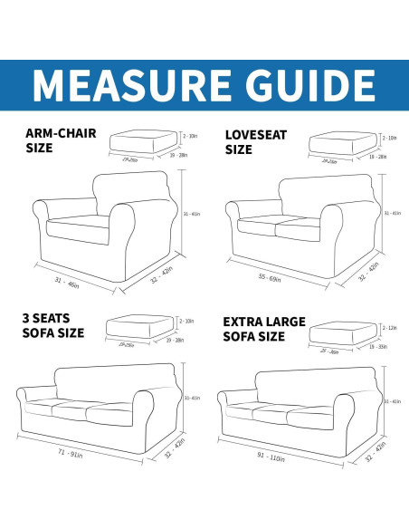 Funda de Silla XINEAGE 2 Piezas Antideslizante Beige 31-46"
