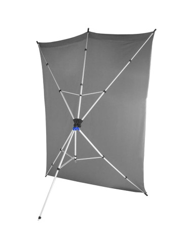 Kit de Fondo de Viaje Savage 1.52m x 2.13m Gris con Soporte