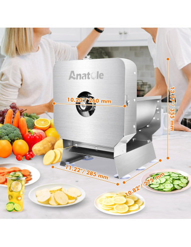 Cortadora de Verduras Eléctrica Anatole EVS-1 Acero Inoxidable
