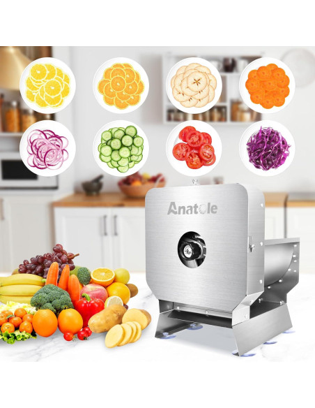 Cortadora de Verduras Eléctrica Anatole EVS-1 Acero Inoxidable