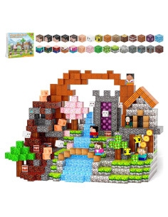 100 Bloques Magnéticos de Construcción Montessori STEM 3+ Años