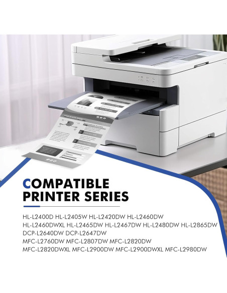 Tóner TN830XL Negro Compatible para Impresoras Brother - 4 Unidades