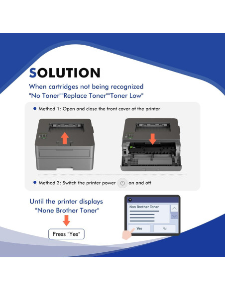 Tóner TN830XL Negro Compatible para Impresoras Brother - 4 Unidades