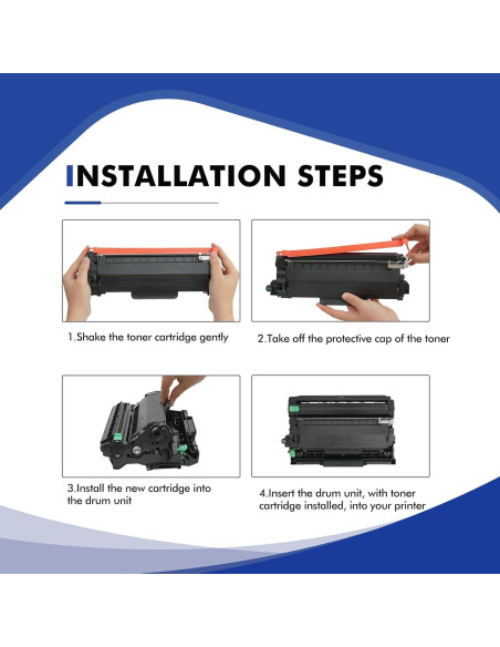 Tóner TN830XL Negro Compatible para Impresoras Brother - 4 Unidades