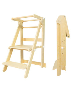 Torre de Aprendizaje Plegable WOOD CITY para Niños 3 Alturas