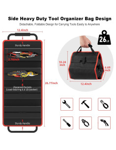 Carro Organizador de Herramientas JUNNUJ con Estación de Carga 8 Salidas 2