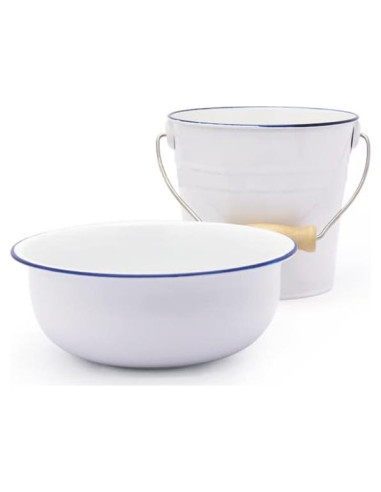 Juego de Cubo y Cuenco de Metal Montessori - Genérico