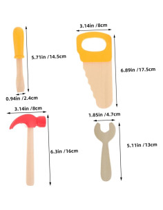 Set de Herramientas de Madera VANZACK para Niños - 4 Piezas 2