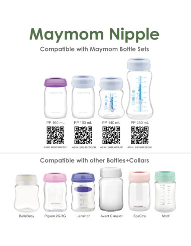 Botellas de Almacenamiento de Leche Maymom 4.7oz y 9oz