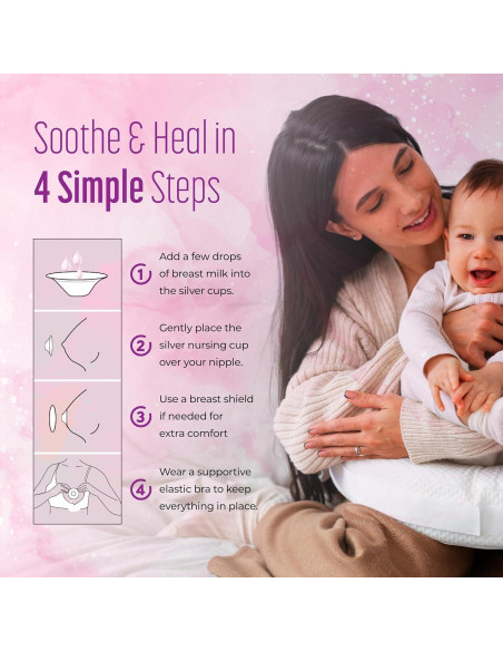 Protectores de Pezón Mossa de Plata 999 para Lactancia Protectores de Pezón Mossa de Plata 999 para Lactancia