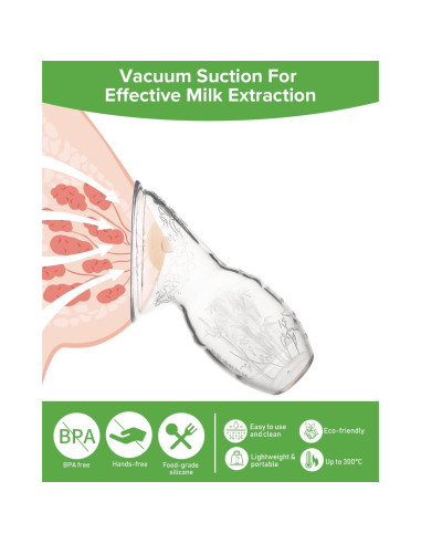 Bomba de Pecho Manual Haakaa 100% Silicona 118 ml