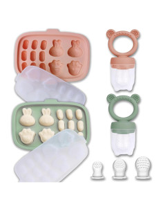 Alimentador de Frutas JEXFUN + Moldes de Paletas Silicona