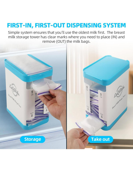 Torre de Almacenamiento de Leche Materna - Organizador Congelador