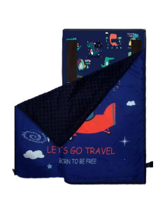 Cama de avión para niños pequeños - Azul - Plegable y ergonómica