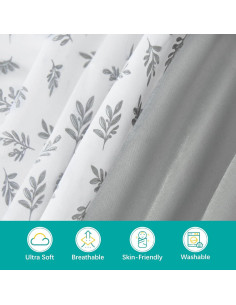 Sábanas para Cuna Biloban 4 Piezas Ajuste AirClub Gris 2