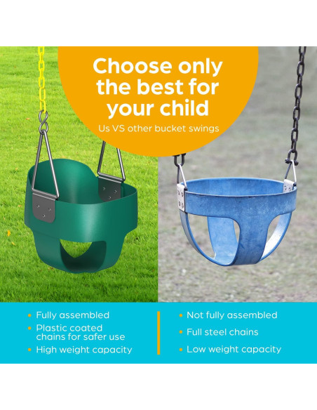 Columpio de Cubo Verde Jungle Gym Kingdom para Bebés - Alta Seguridad