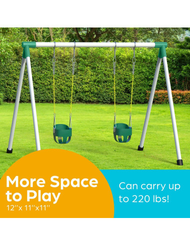 Columpio de Cubo Verde Jungle Gym Kingdom para Bebés - Alta Seguridad