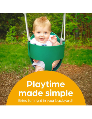 Columpio de Cubo Verde Jungle Gym Kingdom para Bebés - Alta Seguridad