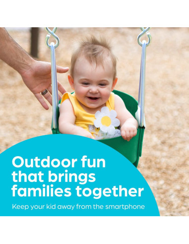 Columpio de Cubo Verde Jungle Gym Kingdom para Bebés - Alta Seguridad