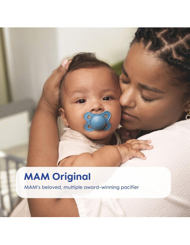 Chupetes MAM 3 Piezas 0-6 Meses Rosa/Azul, Silicona
