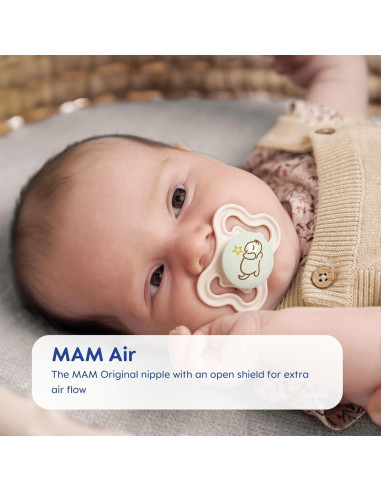 Chupetes MAM 3 Piezas 0-6 Meses Rosa/Azul, Silicona