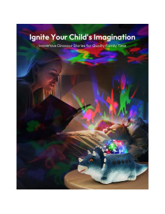 Proyector de Luz Nocturna Dinosaurio Beslike - 8 Colores, 14 Sonidos 2