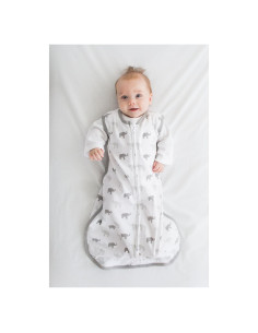 Saco de dormir de algodón Amazing Baby Elefantes 0-6 meses