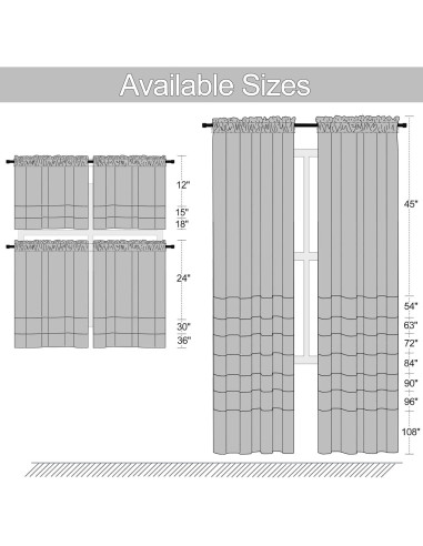Cortinas Opacas Aislantes Térmicas DONREN Azul Claro 106.68x213.36cm