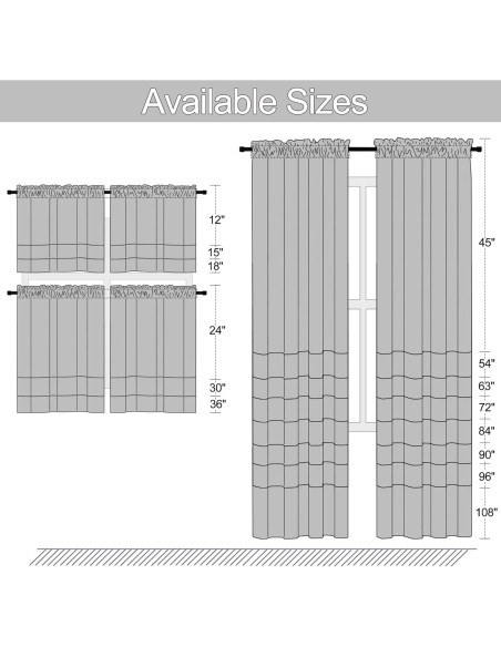 Cortinas Opacas Aislantes Térmicas DONREN Azul Claro 106.68x213.36cm