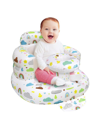 Asiento Inflable para Bebés 3 Meses+ Silla Portátil PVC