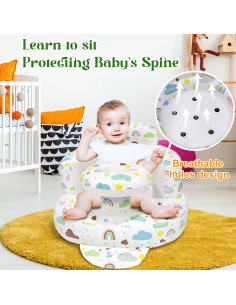 Asiento Inflable para Bebés 3 Meses+ Silla Portátil PVC 2