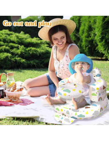 Asiento Inflable para Bebés 3 Meses+ Silla Portátil PVC