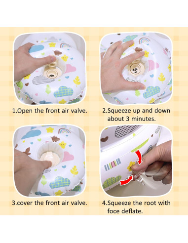 Asiento Inflable para Bebés 3 Meses+ Silla Portátil PVC