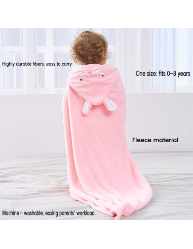 Toalla de baño con capucha IFaryMes 70x140cm Rosa Arcoíris