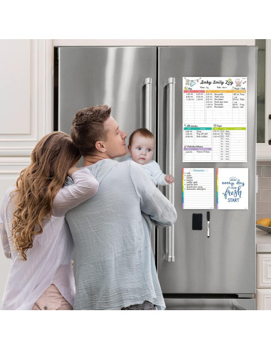 Pizarra Blanca Magnética JJPRO para Registro Diario de Bebé
