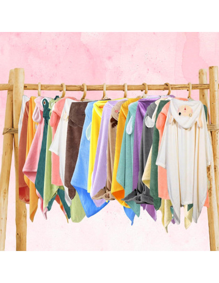 Toalla de baño con capucha IFaryMes 70x140cm Rosa Arcoíris Toalla de baño con capucha IFaryMes 70x140cm Rosa Arcoíris