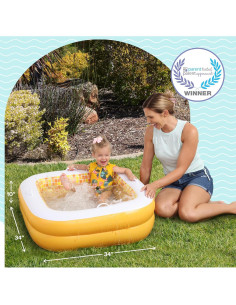 Piscina Inflable Grip A Pool 86.36cm Cuadrada Naranja Bebés 2