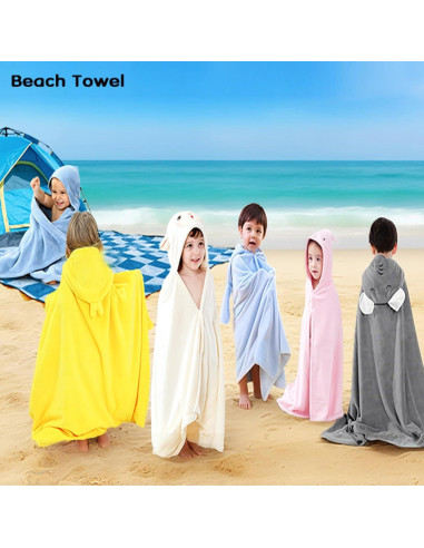 Toalla de baño con capucha IFaryMes 70x140cm Rosa Arcoíris