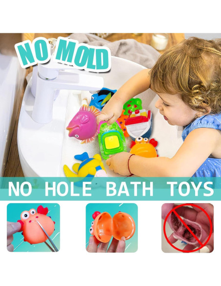 Juguetes de baño BSVZAIYN 8 piezas para bebés 6 meses a 6 años